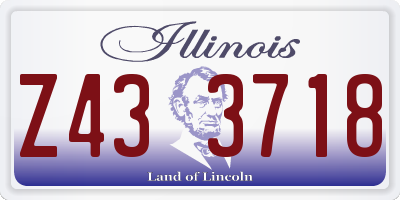 IL license plate Z433718