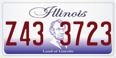 IL license plate Z433723