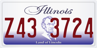 IL license plate Z433724