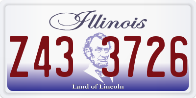 IL license plate Z433726