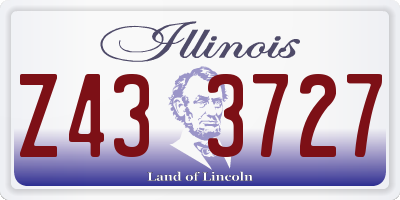 IL license plate Z433727