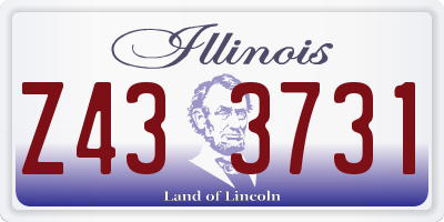 IL license plate Z433731