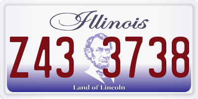 IL license plate Z433738