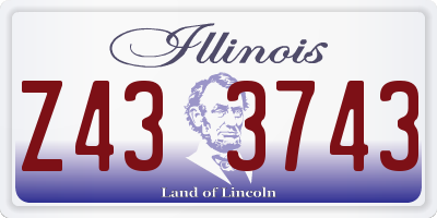 IL license plate Z433743