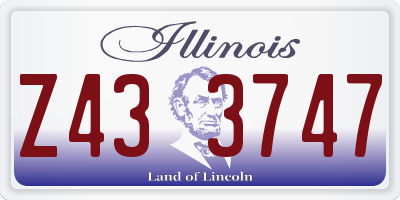 IL license plate Z433747