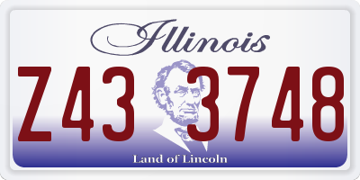 IL license plate Z433748