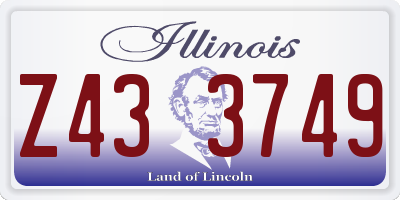IL license plate Z433749
