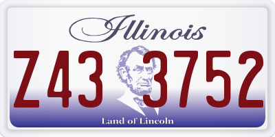 IL license plate Z433752