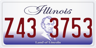 IL license plate Z433753