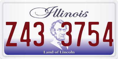 IL license plate Z433754