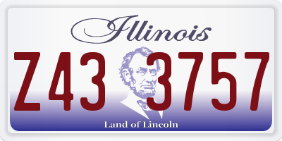 IL license plate Z433757