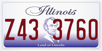 IL license plate Z433760