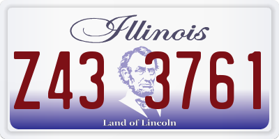 IL license plate Z433761
