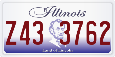 IL license plate Z433762