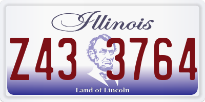 IL license plate Z433764