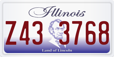 IL license plate Z433768