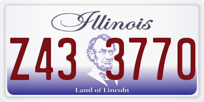 IL license plate Z433770