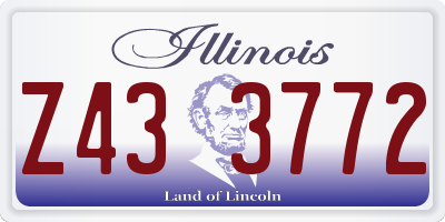IL license plate Z433772