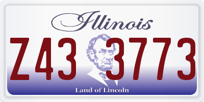 IL license plate Z433773