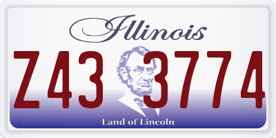 IL license plate Z433774