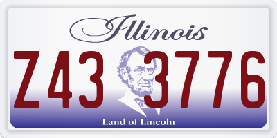 IL license plate Z433776