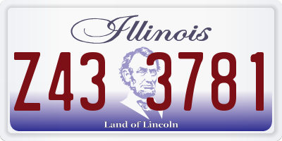IL license plate Z433781
