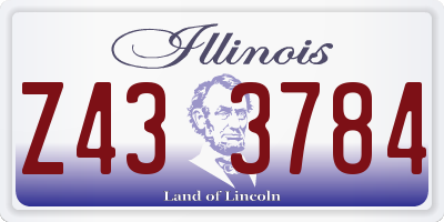 IL license plate Z433784