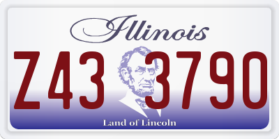 IL license plate Z433790
