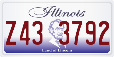 IL license plate Z433792