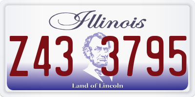 IL license plate Z433795