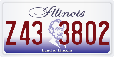 IL license plate Z433802
