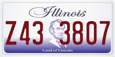 IL license plate Z433807