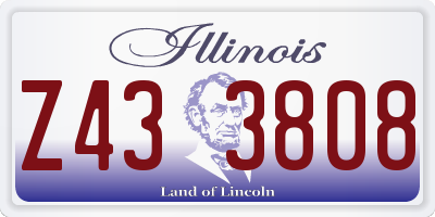 IL license plate Z433808