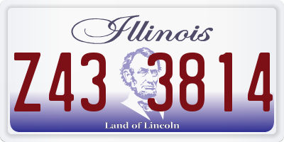 IL license plate Z433814