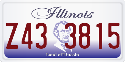 IL license plate Z433815
