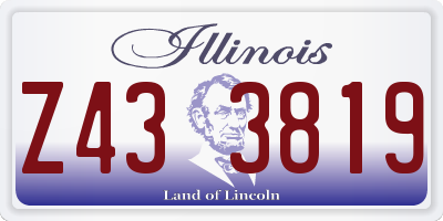 IL license plate Z433819