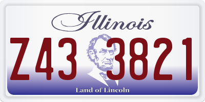 IL license plate Z433821