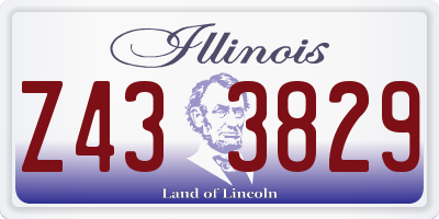 IL license plate Z433829
