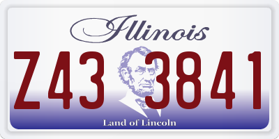 IL license plate Z433841