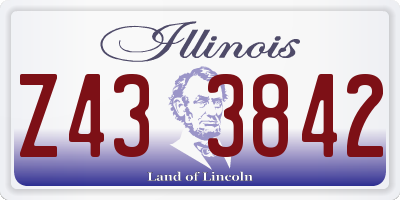 IL license plate Z433842