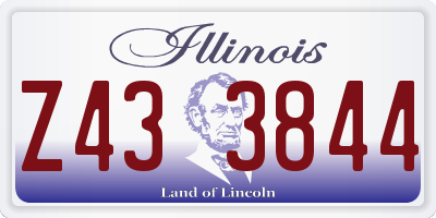 IL license plate Z433844