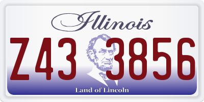 IL license plate Z433856