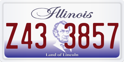 IL license plate Z433857