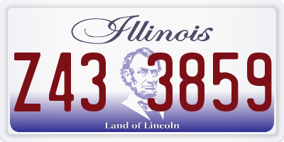 IL license plate Z433859