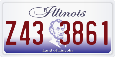 IL license plate Z433861
