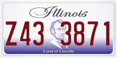 IL license plate Z433871