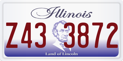 IL license plate Z433872
