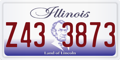 IL license plate Z433873
