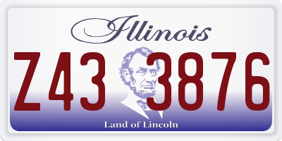 IL license plate Z433876