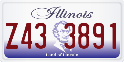 IL license plate Z433891
